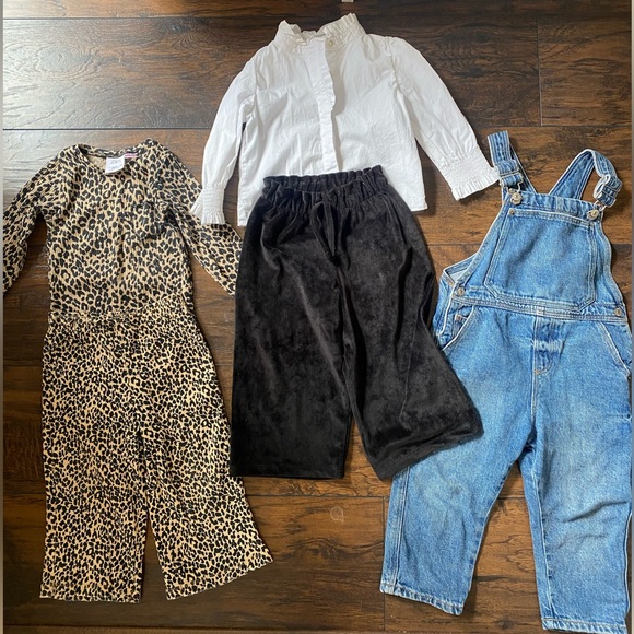 18m Girls Zara Banana Republic Bundle Overalls Leopard Set...